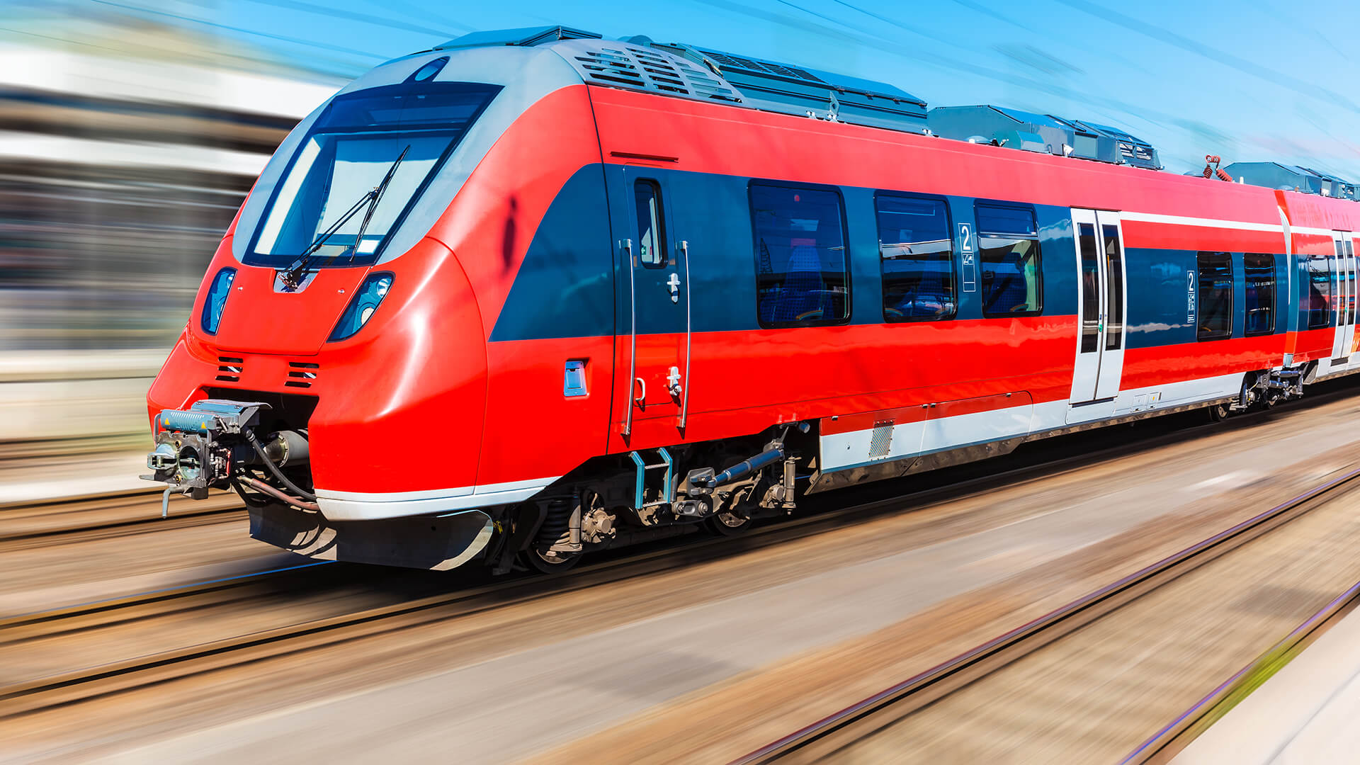 Fast train made with aluminium honeycomb